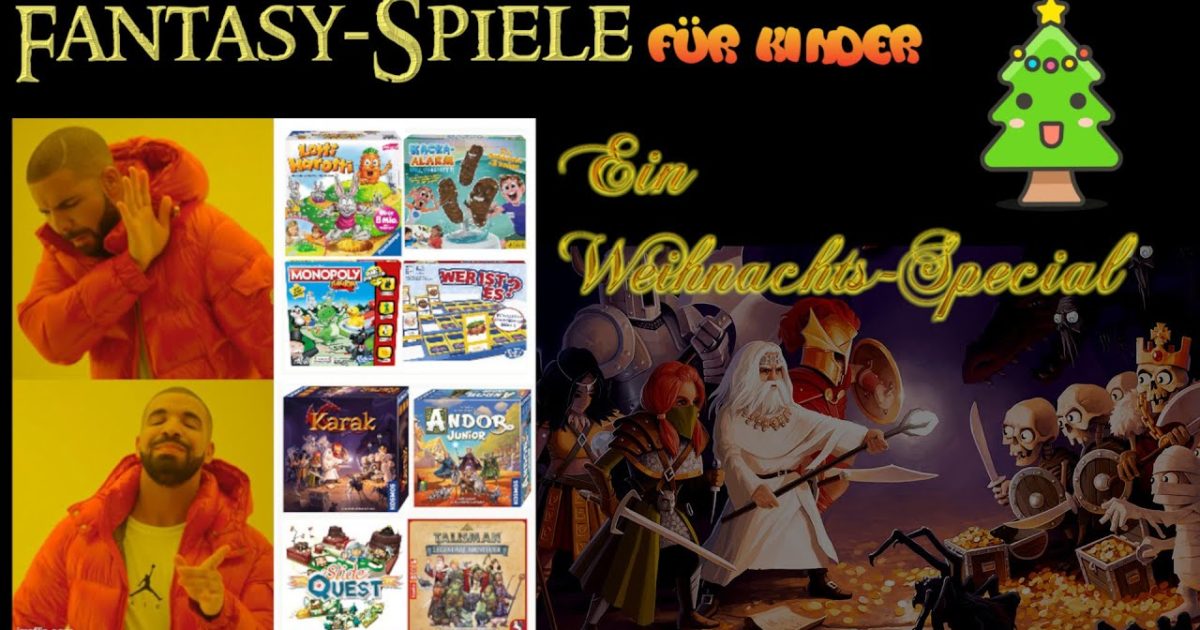 Fantasy-Spiele für Kinder – Ein Weihnachts-Special – KARAK, ANDOR Junior, Slide Quest, Talisman