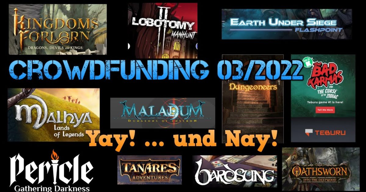 Kickstarter Brettspiele 03/2022 – Was ich unterstütze und was nicht – Malhya, Teburu, Dungeoneers