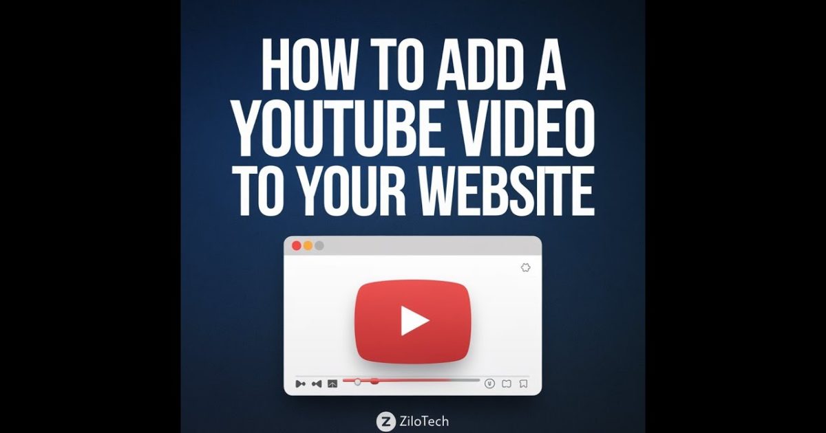 How to add YouTube Video to your website